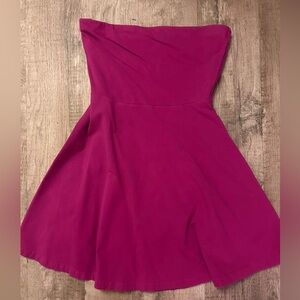 Express Strapless Magenta Dress